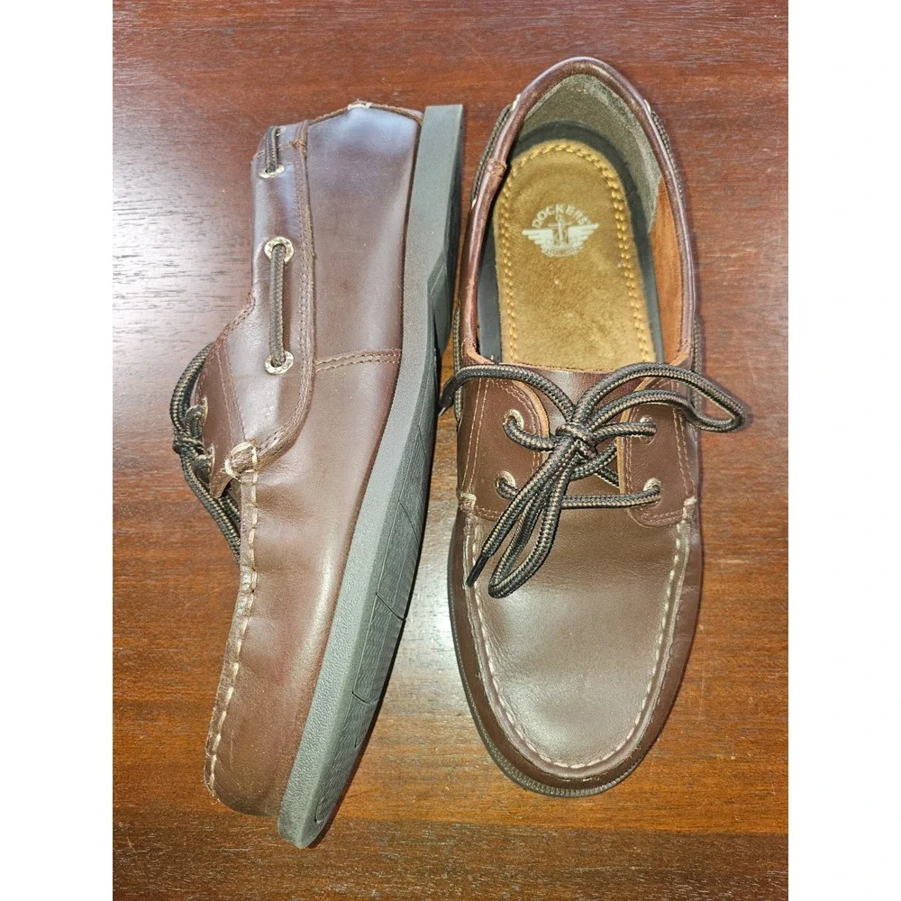 Dockers Men's Boat Deck Comfort Nautical Brown Lace Up SHOES SZ 9 M Never Worn